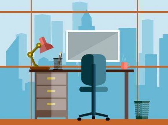 39029227 business concept a desktop at office flat style